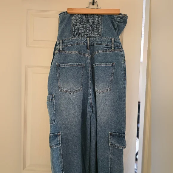 Classic Blue Strapless Denim Jean Jumper - Picture 4 of 5